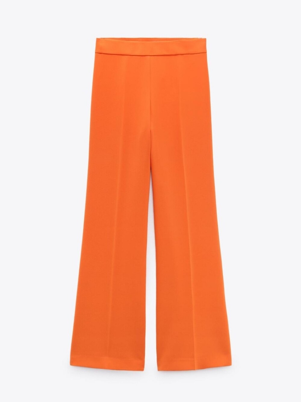 NWT Zara Fluid High Waist  Wide-Leg Orange Pants XS